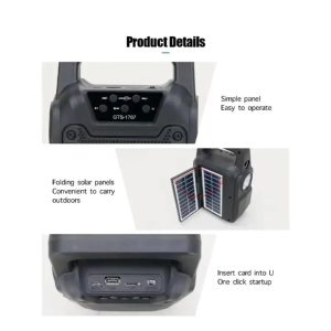GTS-1767 Wireless Speaker – Dual Solar Charging