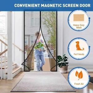 Magnetic Mosquito Door Curtain – Auto Closing Net
