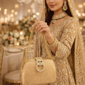 Bridal Clutch Double Chain Wedding Party Bag Women