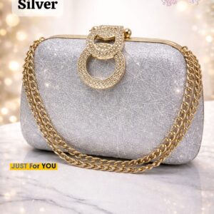 Bridal Clutch Double Chain Wedding Party Bag Women