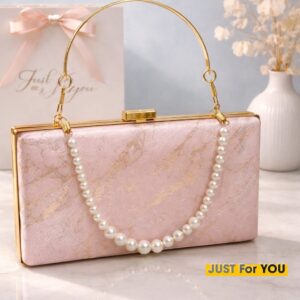 Fancy Pearl Handle Clutch Wedding Party Bag Women
