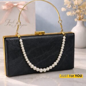 Fancy Pearl Handle Clutch Wedding Party Bag Women