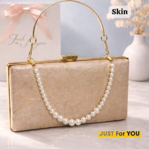 Fancy Pearl Handle Clutch Wedding Party Bag Women