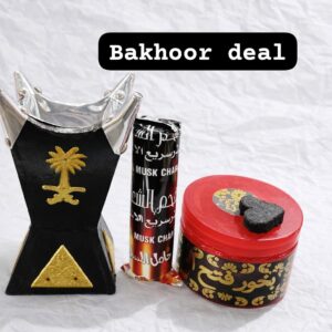 3pcs Bakhoor Set Burner Charcoal Fragrance Deal