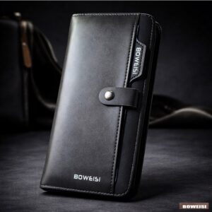 Unisex Long Wallet Faux Leather Card Holder Zipper