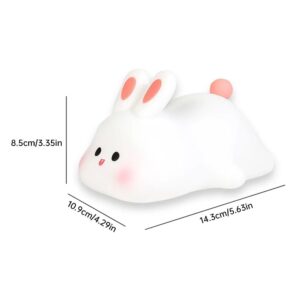 Silicone Bunny Night Light Rechargeable Touch Lamp