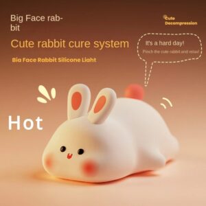 Silicone Bunny Night Light Rechargeable Touch Lamp