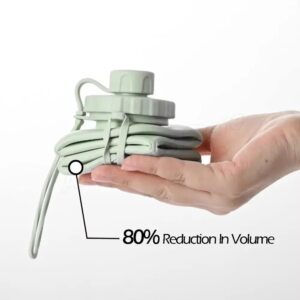 600ml Silicone Folding Water Bottle Portable Travel