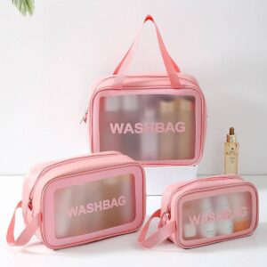 3PCS Waterproof Wash Bags Travel Storage Pouches