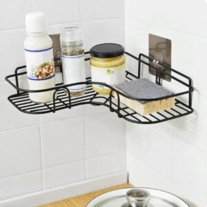 Triangle Bathroom Corner Rack Self Adhesive Shelf
