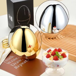 6 Pcs Luxury Gold Egg Shape Cutlery Holder Set