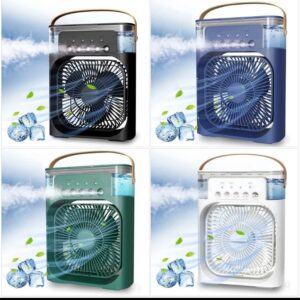 3 in 1 USB Mini Air Cooler Humidifier Mist Fan