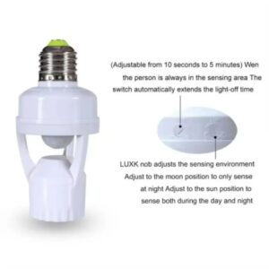 Human Motion Sensor Lamp Holder AC 85-265V