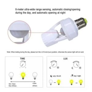 Human Motion Sensor Lamp Holder AC 85-265V