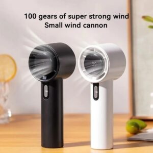 Portable Handheld Fan USB Rechargeable 100 Speeds