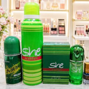 4PCS She Perfume & Body Spray Gift Set for Women