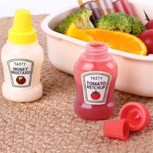 2PCS Mini Ketchup Squeeze Bottles