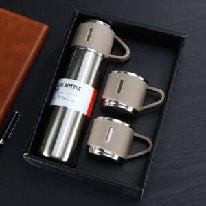 500ml Stainless Steel Vacuum Flask Mug Set