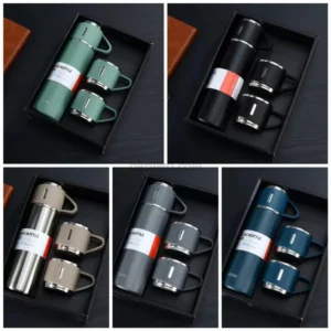 500ml Stainless Steel Vacuum Flask Mug Set