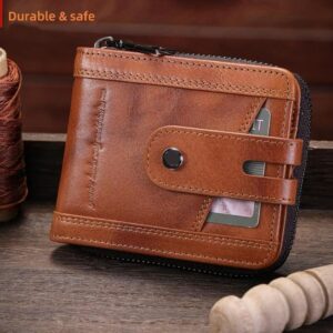 Top Zipper Wallet with Card Holder & Coin Pouch