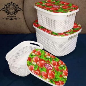 3 in 1 Dot & Dot Basket Set with Lid