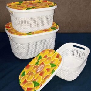 3 in 1 Dot & Dot Basket Set with Lid