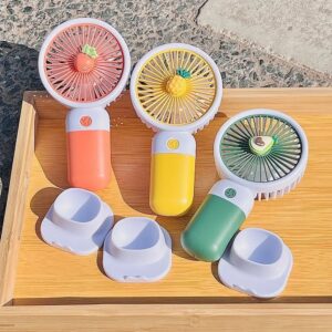 Portable USB Rechargeable Mini Fan with Phone Holder