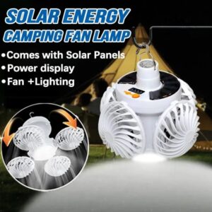 Portable Camping Fan Light with LED