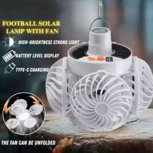 Portable Camping Fan Light with LED