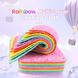 Rainbow Multi-Layer Super Absorbent Cleaning Cloth