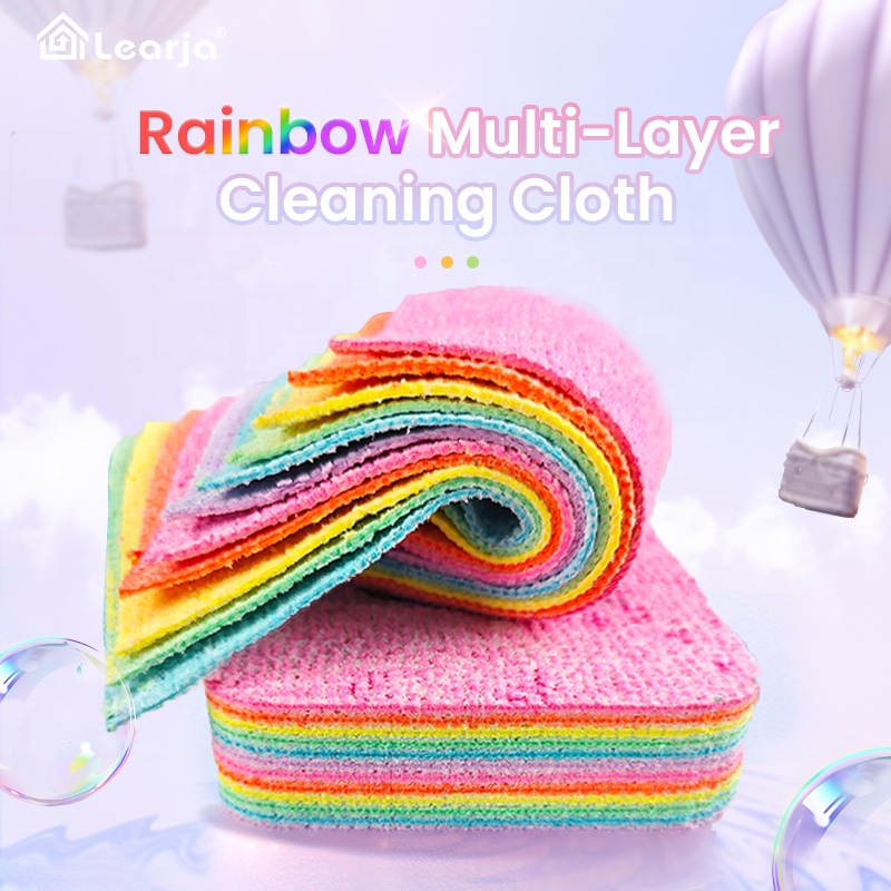 Rainbow Multi-Layer Super Absorbent Cleaning Cloth