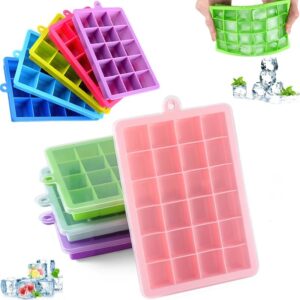 24 Grids Silicone Ice Cube Tray with Lid