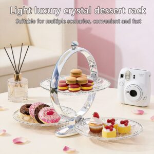 Luxury 3-Tier Foldable Crystal Dessert Stand
