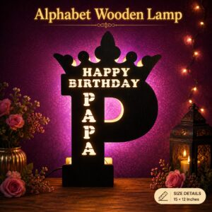 Wooden LED Alphabet Lamp