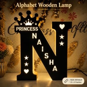 Wooden LED Alphabet Lamp