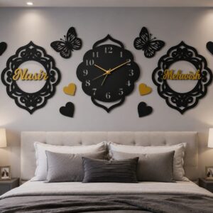 Customized Couple Name Wall Clock