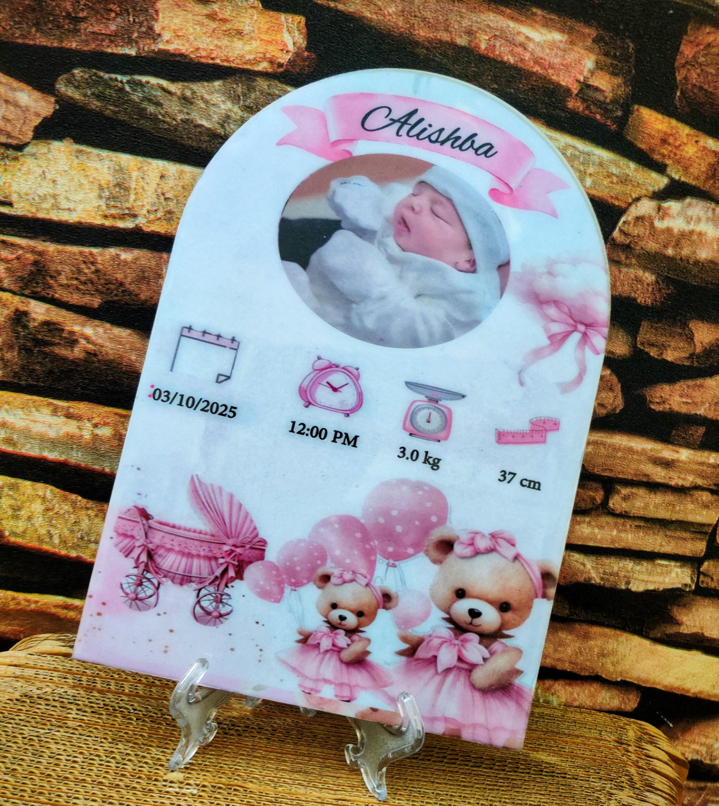 Baby Birth Resin Frame