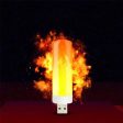 Led Flame Light, Flame Flashing Candle Light, Portable Mini Night Light, USB Imitating Flickering Candle Night